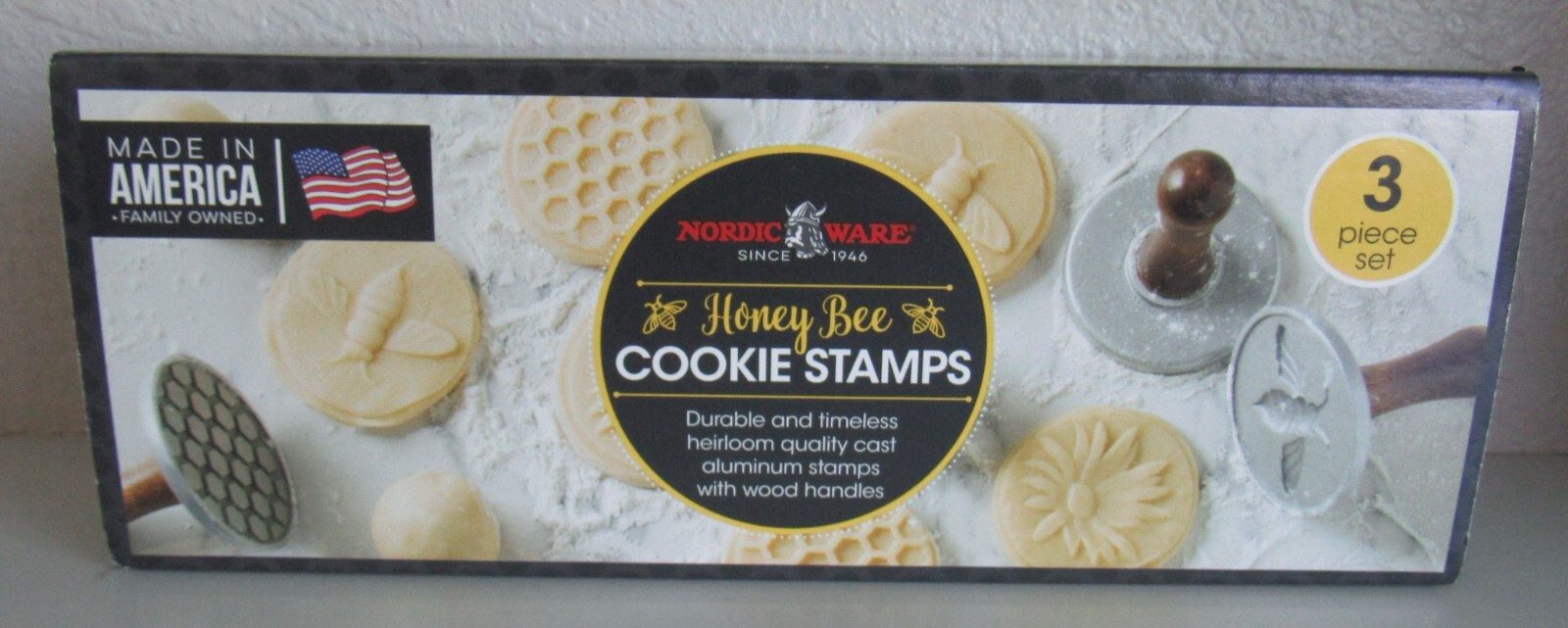 NORDIC WARE HONEYBEE CAST COOKIE STAMPS SET OF 3 NEW IN PACKAGE eBay