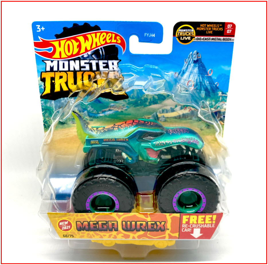 Hot Wheels Monster Trucks Live 2020 Attack MEGA WREX - Diecast 1