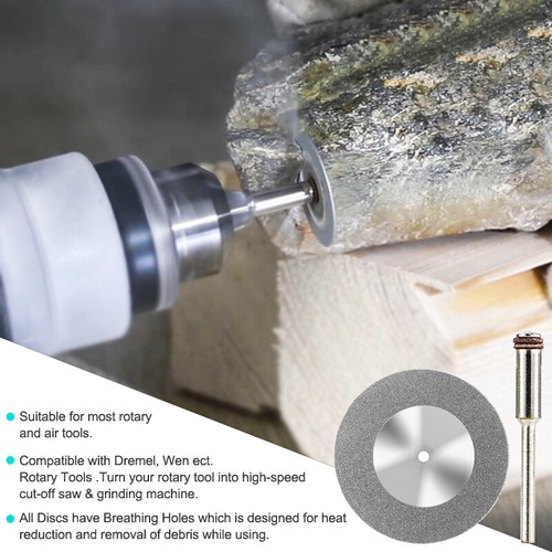 6pcs Diamond Cutting Disc Cut Off Wheels with Mandrel for Rotary Tool 50mm - Bild 7 von 7