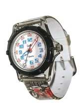 Women's Lucky by Dingbats Watch (LK12045) Motorcycle Graphic Band Skeleton Back