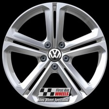 VW TIGUAN 5N 1x 19" GENUINE MALLORY SILVER REFURBISHED ALLOY WHEEL S604S