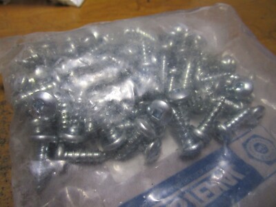 #14-10 x 3/4'' Square Pan Head Zinc Type A Point Steel Sheet Metal Screw QTY 100