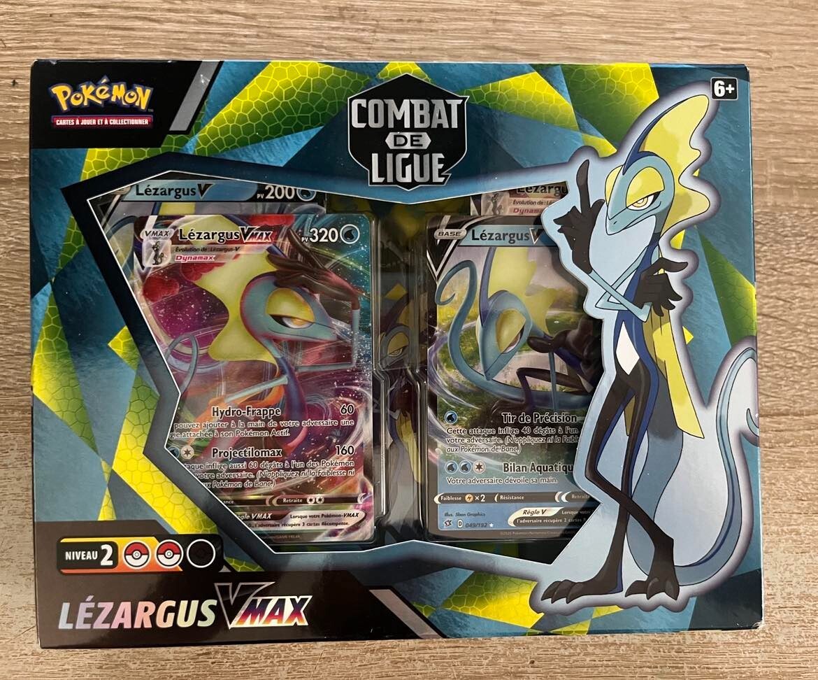 Deck combat de ligue Lezargus Vmax pokemon neuf