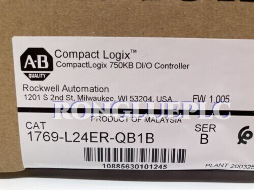 New Factory Sealed AB 1769-L24ER-QB1B CompactLogix Controller 1769-L24ER-QB1B - Picture 1 of 6