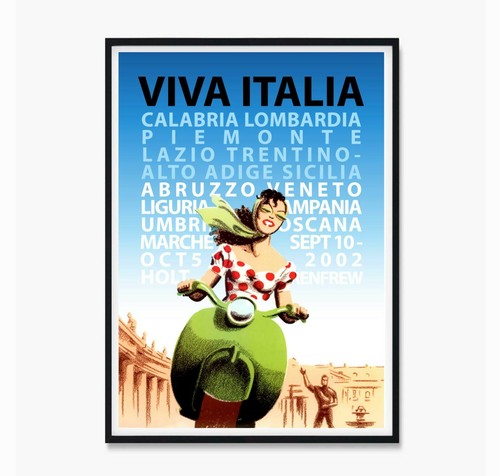 Viva Italia Scooter Print, Viva Italia Green Scooter Poster, Italian Scooter Art - 第 1/8 張圖片