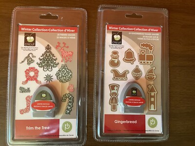 Lot of (2) CRICUT Cartridge Winter Collection   Trim the Tree / Gingerbread  NEW