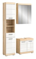 Xonox.Home 3 Tlg. BadmöBel-Set Unterschrank Spiegelschrank Schrank Sonoma Eiche