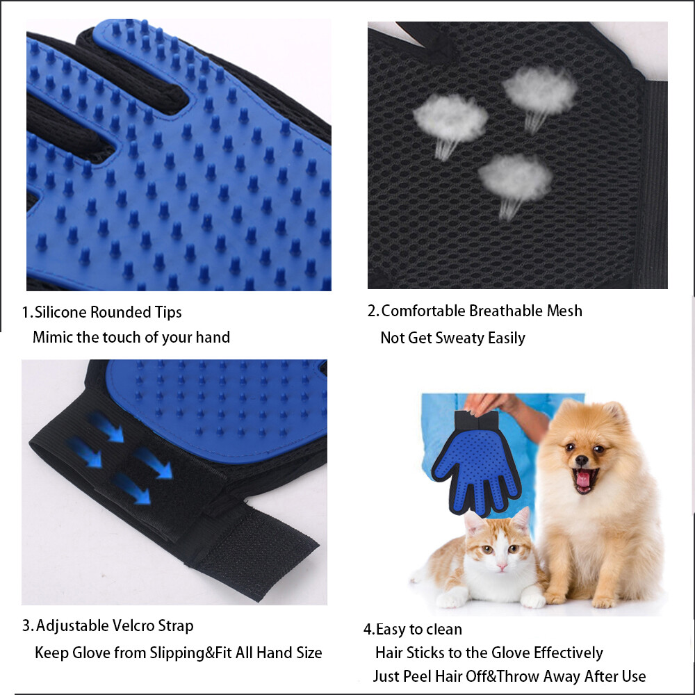 True Touch Deshedding Glove Gentle And Efficient Pet Dog Cat Massage