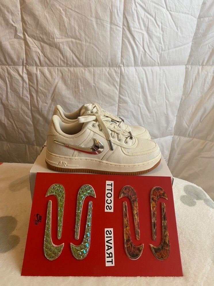 Nike Air Force 1 Low 'Travis Scott - Sail' Shoes - Size 4.5