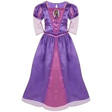 Disney Rapunzel Girl's Fancy Dress-Up Costume Satinet and Tulle Nightgown, Gown