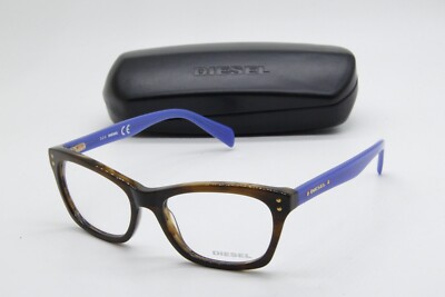 NEW DIESEL DL 5073-1 COL. 050 BROWN BLUE AUTHENTIC EYEGLASSES W CASE 53-17