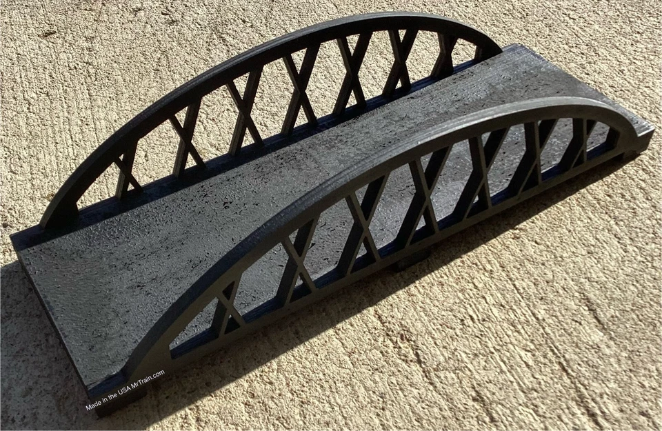 MrTrain O Scale Bowstring Arch Bridge 12 Inch – Miniature Train Railroad Scenery - Image 2 of 4