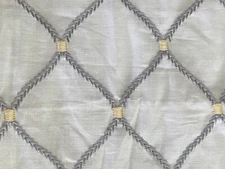 Nina Campbell Home Euro Pillow Sham Ivory Silver and Yellow