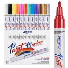 Paint PensPermanent Oil Based Paint MarkersNever Fade Marker Penfor Office Ar...