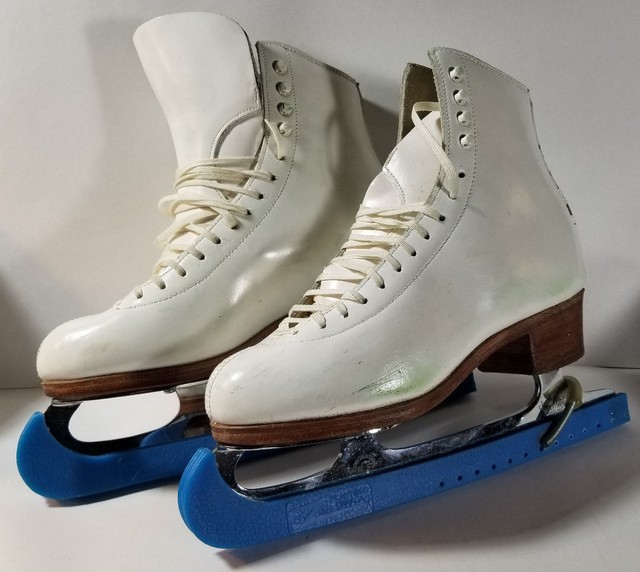 Women's SP Teri Pro Ice Skates 6 1/2 A 60 w/ John Wilson Coronation Ace