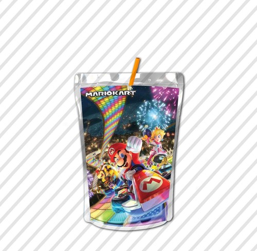 12 ct Mario Kart Super Capri Sun Drink 3.5x5" Label Drink Wrapper Party Favor - Picture 2 of 2