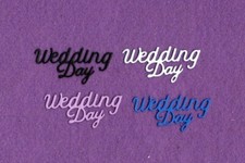WEDDING DAY  4 die cuts scrapbook cards