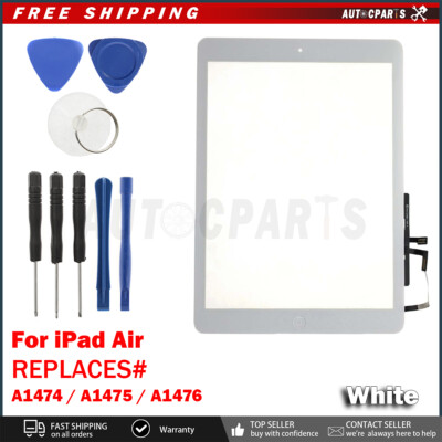 Replacement For iPad Air Screen 1st A 1474 1475 1476 Touch Digitizer+Home Button