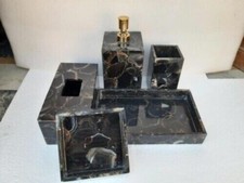 Elegant Black Agate Stone Bathroom Set, Bathroom Hardware, Vanities, Storage Set