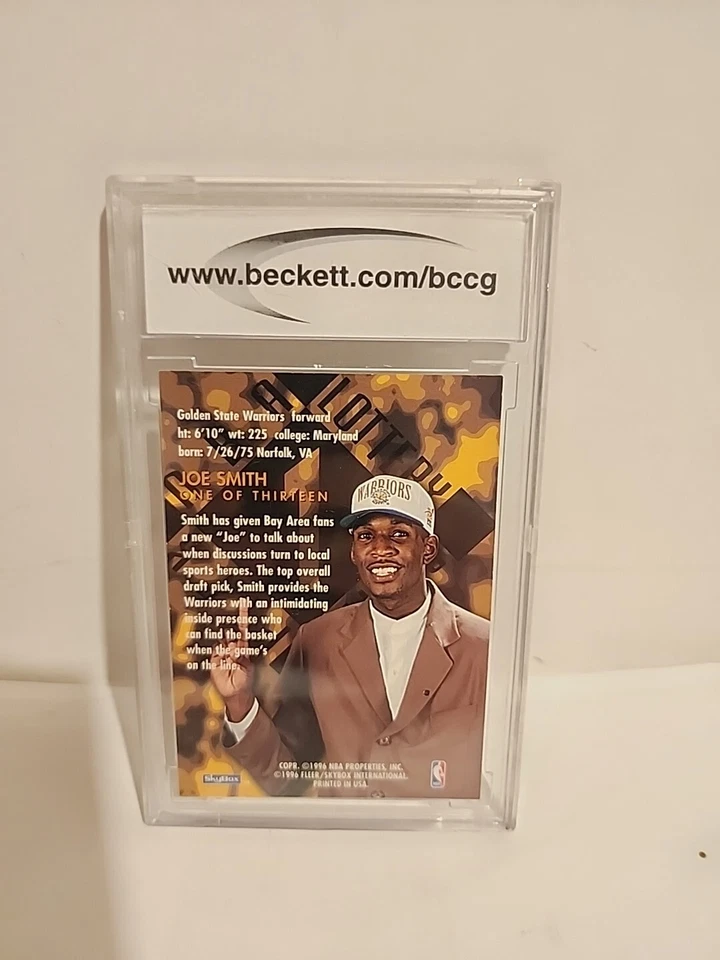 Selecciones de lotería de la NBA Skybox Premium Prize 1995-96 #1 Joe Smith RC 10 Foto 2 de 3