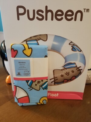 NEW Pusheen Float and 21''x21'' Bandana from the Nautical Themed Pusheen Box 