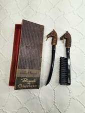 Vintage Mid Century Brush  Shoehorn Set Plastic Horse Head IOB