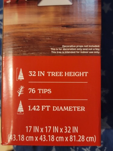Árbol de Navidad de fibra óptica blanco preiluminado de 32 pulgadas - 76 puntas - 1,42 pies de diámetro - Imagen 9 de 12