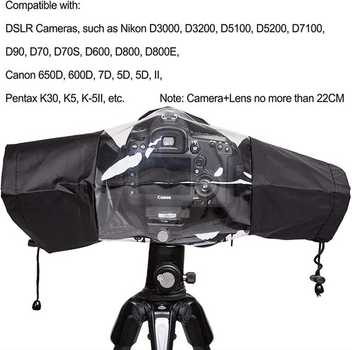 WANBY Waterproof Camera Rain Cover Professional Soft Black Camera Rain Covers AU - Picture 6 of 9