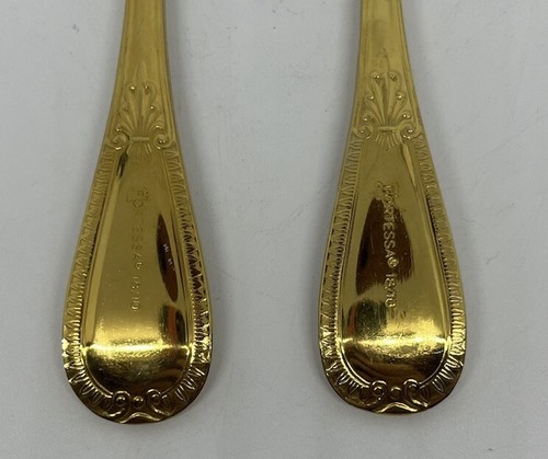 Fortessa SAVOY 18/10 Stainless Steel Gold Forks Set Of 5 Two Different Color Lot - Picture 12 of 13