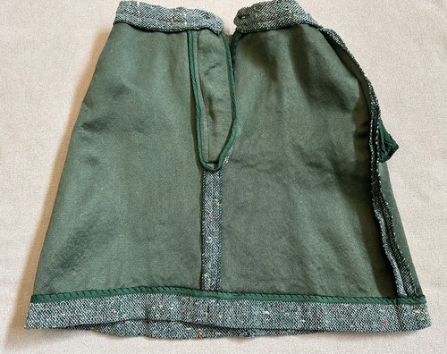 Vintage Girls Green Tweed Skirt Miss Robin Wool Blend Size 8 w/Belt - Picture 9 of 14
