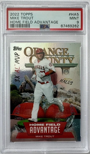 MIKE TROUT PSA 9 2022 Topps Series 1 HOME FIELD ADVANTAGE Los Angeles Angels MLB