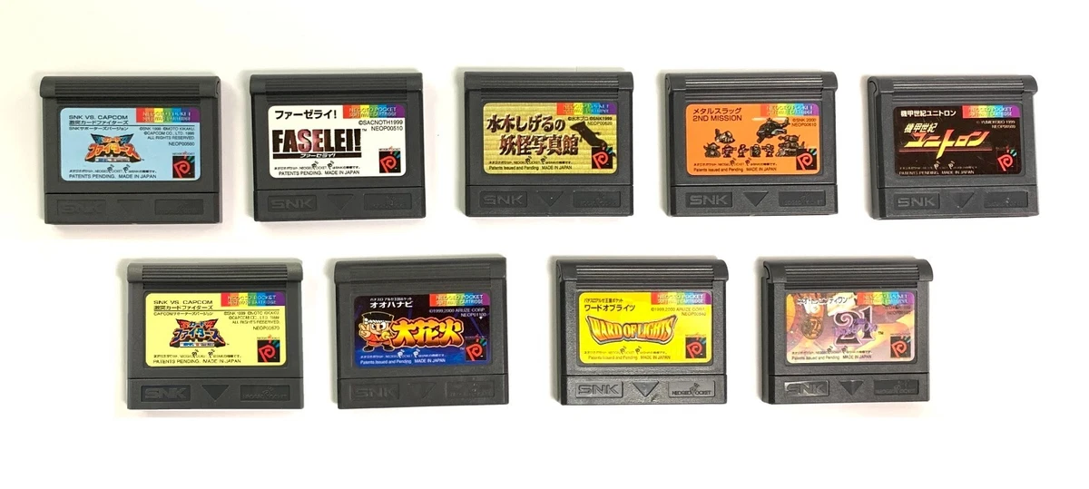 Lot Of 9 Japanese Import Neo Geo Pocket Color Games With SNK.