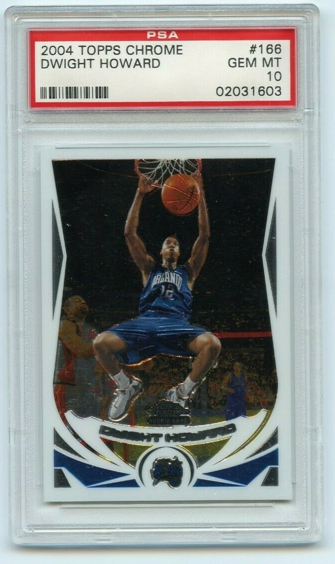2004 Topps Chrome Dwight Howard #166 RC Rookie PSA 10 Gem Mint Lakers