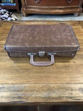VTG 12 Cassette Tape Case Brown, Service Mfg company. Holds 24 Cassettes.