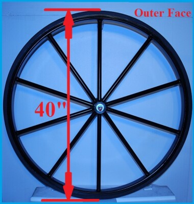 Pair Horse Carriage Solid Rubber Tires for Horse Cart - 40'' Inches