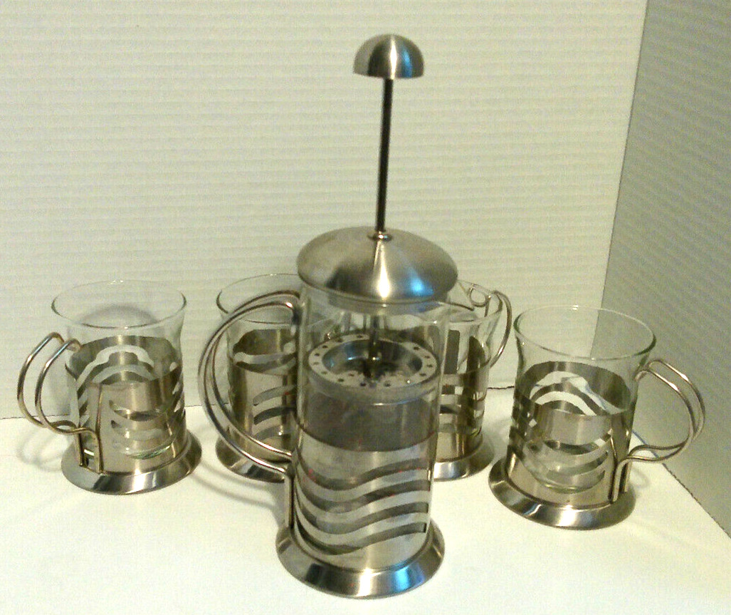 Coffee/tea Maker W/ 4 Matching Mugs