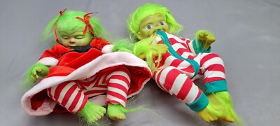 2Pc Realistic Cartoon Doll Christmas Simualtion Doll High Simulation Plush Toy,