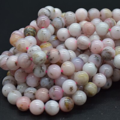Rosa Peruanischer Opal Runde Perlen - 4 mm 6 mm 8 mm 10 mm - 14 Zoll, für Schmuckherstellung