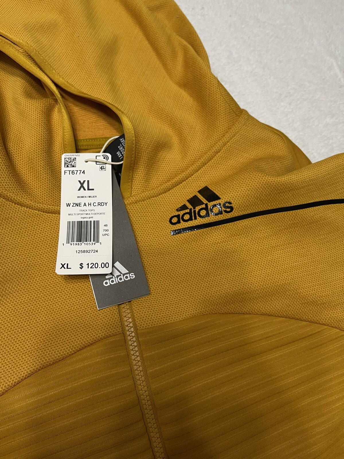 Womens adidas Z.n.e. Cold.rdy Athletics Hoodie Legacy Gold Size XL Ft6774  for sale online | eBay