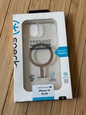 Speck Presidio Perfect-Clear Glitter for iPhone 14 Plus, MagSafe