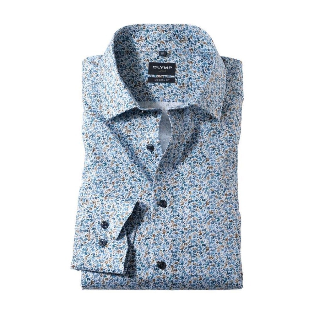 Olymp Luxor Men's Business Shirt Blue 126324 22 Natural