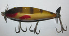 Vintage 4” Wooden Fishing Lure Creek Chub Double Propeller Injured Minnow — photo 1