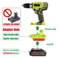 Adapter for Black and Decker 20V Not 18V Battery to Power for Ryobi 18V Tools