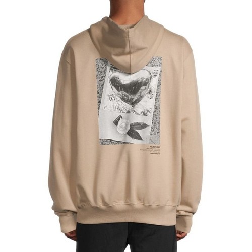Helmut Lang Paris Sudadera con Capucha Gráfica Para Hombre XL Tostado Pullover Sudadera Ropa de Calle - Imagen 3 de 7