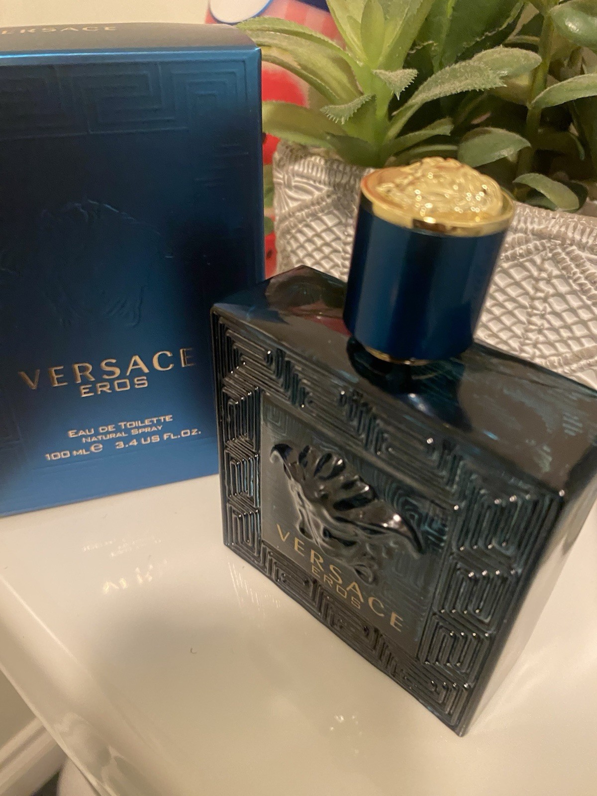 Versace Eros Eau de Toilette Spray, Regular Size 3.4 US fl oz