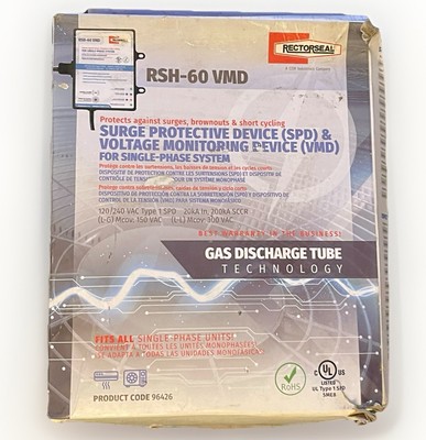RSH-60 VMD Surge Protector SPD Voltage Monitor Single Phase Gas Tube 96426 New