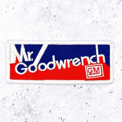 Vintage Mr Goodwrench Patch   GM Auto Service Mechanic Logo   Iron-On NOS