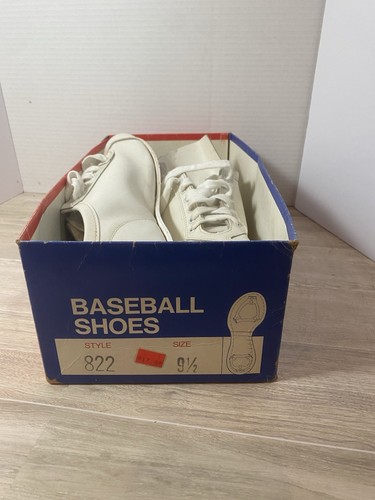 Vintage AERFLYTE Baseball Cleats Deadstock Sz 9.5 USA Made Roller Derby W/ Box - Picture 14 of 15