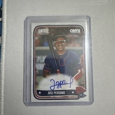 2024 Onyx Vintage Jose Perdomo Blue Ink Prospect Auto Braves 