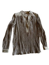 Cocktail Chic Tory Burch Caspian Metallic Lame Tunic Size 6 